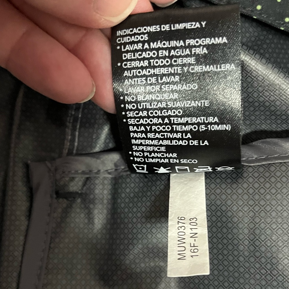 Paradox Black Green Polkadot Rain Jacket Size XL - Picture 10 of 12